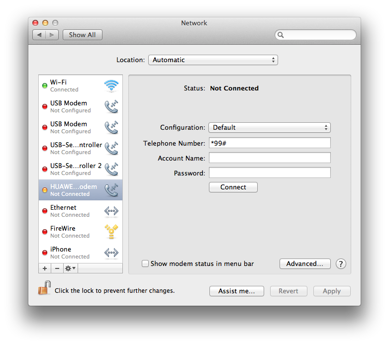 usb configuration for mac